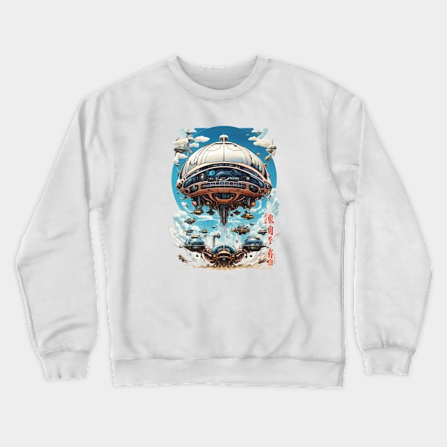 Cyberpunk city Crewneck Sweatshirt by Bassivus